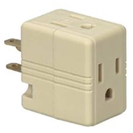 YHIOR 1482V-BOX Ivory; 3 Outlet 3 Wire Cube Tap YH819094